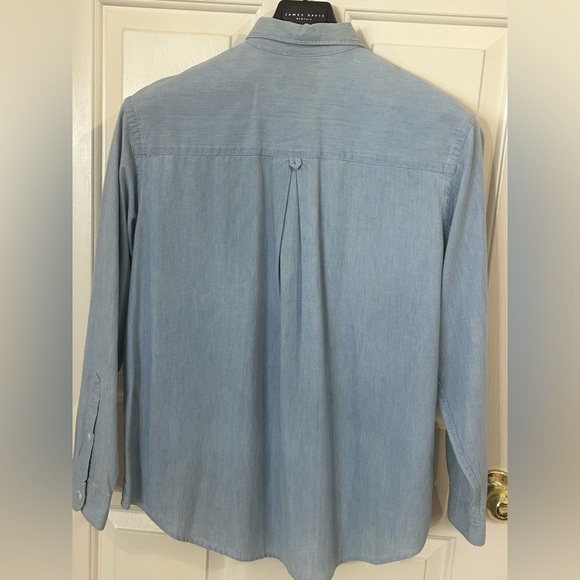 Vintage Ruff Hewn Women’s Medium Denim Embroidered Nautical Blouse - Picture 2 of 7